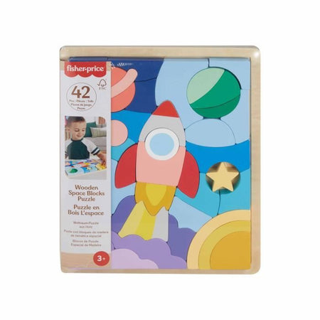 FISHER-PRICE Puzzle in Legno Puzzle Spazio 42 pezzi per i più piccoli - Fisher-Price - HXY42