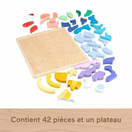 FISHER-PRICE Puzzle in Legno Puzzle Spazio 42 pezzi per i più piccoli - Fisher-Price - HXY42