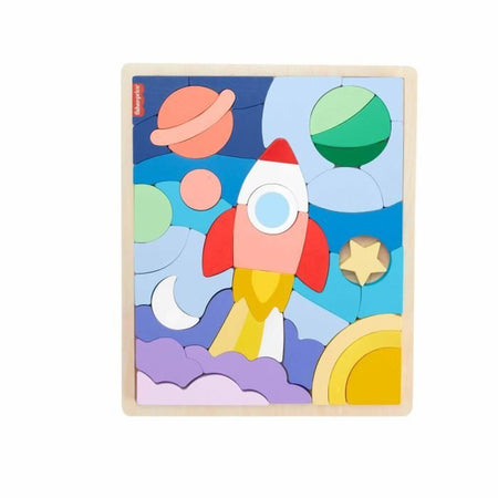 FISHER-PRICE Puzzle in Legno Puzzle Spazio 42 pezzi per i più piccoli - Fisher-Price - HXY42