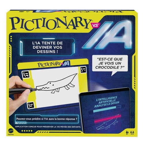 PICTIONARY VS AI Gioco per famiglie Pictionary Vs Intelligenza Artificiale - per bambini e adulti - da 2 a 4 giocatori MATTEL GAMES HYH76