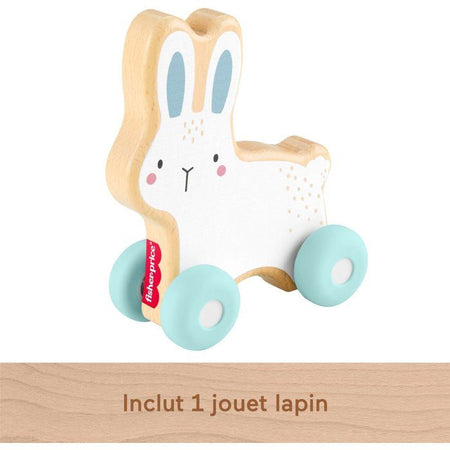 CONIGLIO DI LEGNO DA SPINGERE