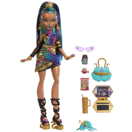 Monster High - Bambola Nefera De Nile - Con accessori sontuosi e 7 - Monster High - JDR48