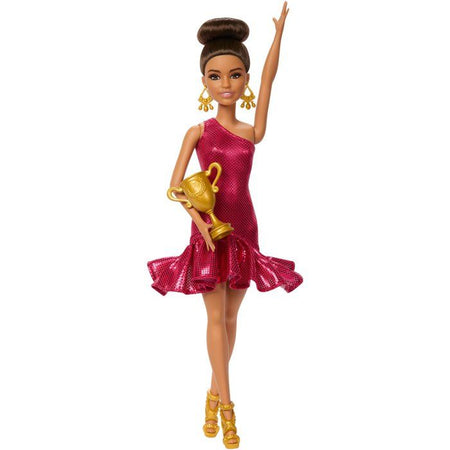 Barbie - Bambola ballerina di ballo e accessori - Bruna con trofeo - Barbie - JFR09