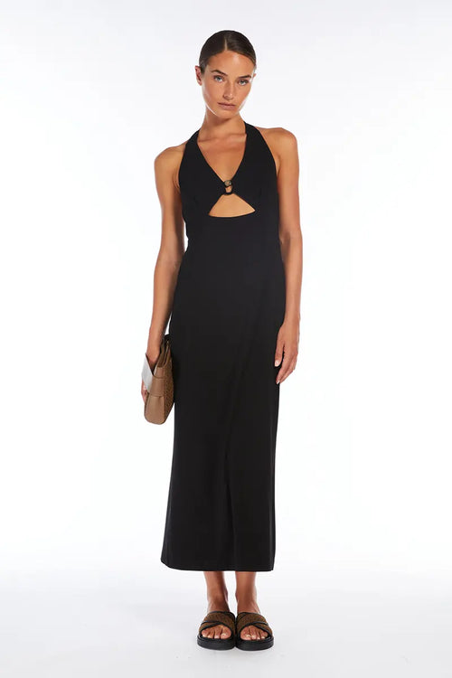 MAX MARA | Abito lungo cut out in jersey