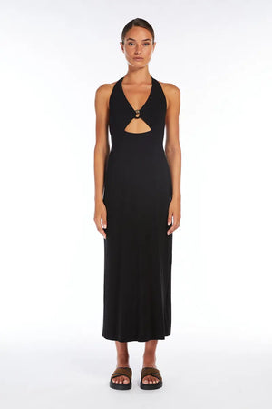 MAX MARA | Abito lungo cut out in jersey