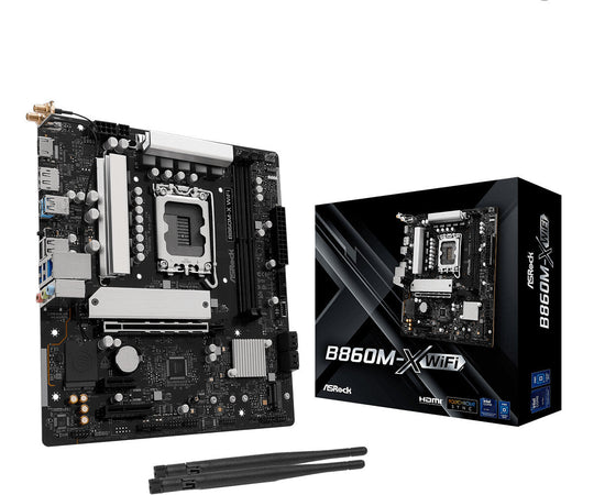 MB Asrock 1851 Intel H810M-X WIFI- 2*DDR5 4*SATA3- 2*M.2- HDMI- DP- mATX