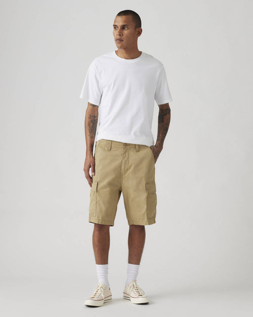 Bermuda cargo uomo Levi's Carrier in tela beige lightweight