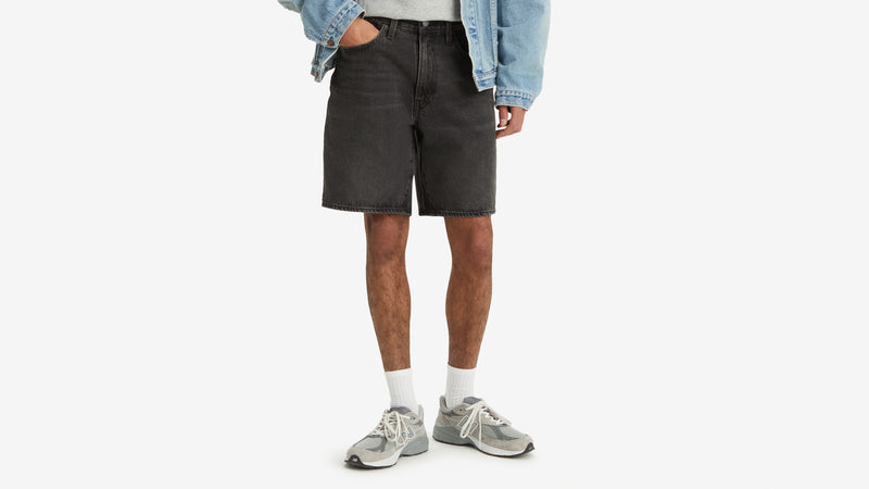 Bermuda uomo Levi's 468 Stay Loose denim nero oversize