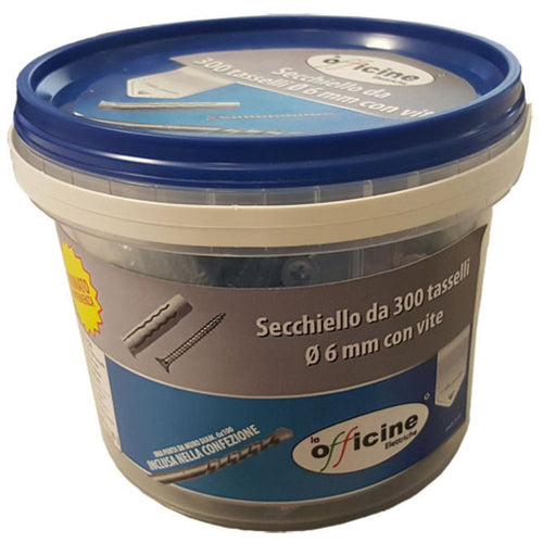 Secchiello da 300 tasselli d. 6mm con vite