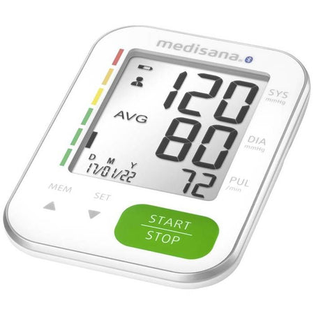 Sfigmomanometro connesso BU 570 medisana - Design sottile - Schermo grande - Cifre XXL - Misurazione dell'aritmia - Bluetooth - 240 memorie