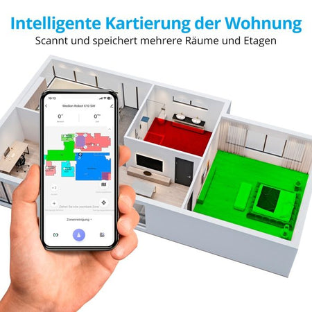 MEDION MD11782 X10 SW robot aspirapolvere - 120 min - 2700 Pa - 400 ml - Bianco