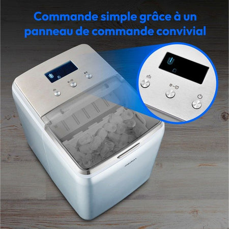 MEDION Macchina per cubetti di ghiaccio (cubetti di ghiaccio piccoli e grandi, serbatoio dell'acqua da 2,6 litri, breve tempo di produzione circa 10