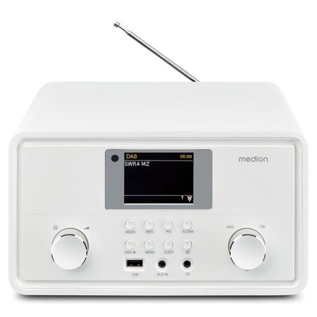 Radio Internet - MEDION - DAB - Bluetooth - 2x10W RMS - Bianco