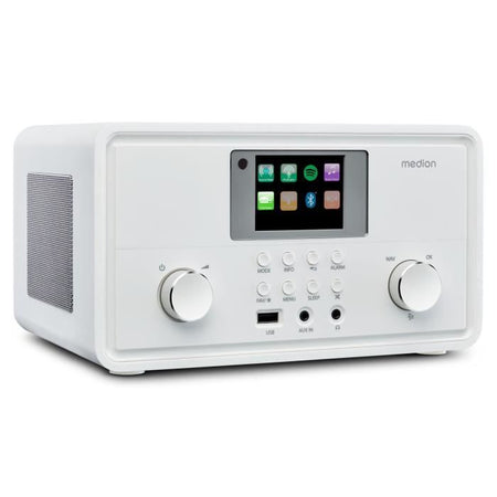 Radio Internet - MEDION - DAB - Bluetooth - 2x10W RMS - Bianco