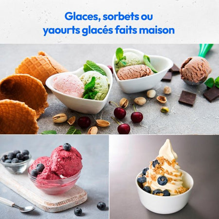 MEDION Gelatiera con compressore (adatta per la preparazione di gelati, yogurt gelato e sorbetti, 1 litro, 100