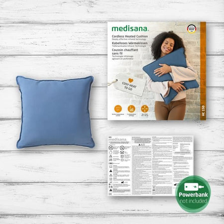 Termoforo wireless - MEDISANA - HC 150 - 10 W - Doppio lato blu e bianco polare