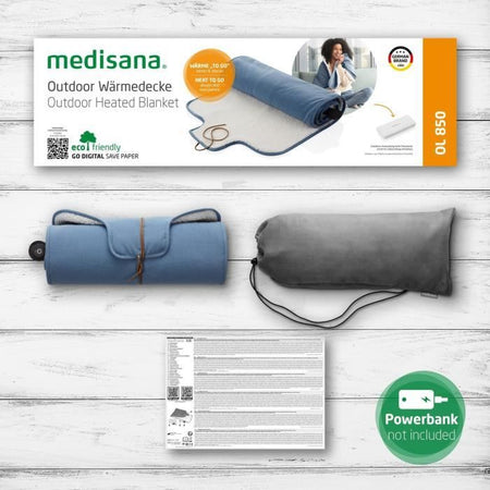 Coperta riscaldante wireless da esterno - MEDISANA - OL 850 - 10 W - Blu