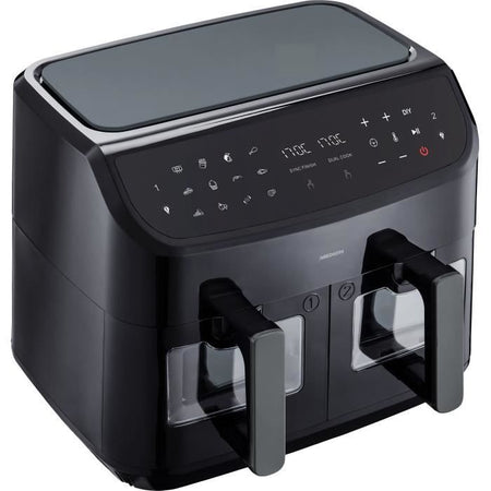 Friggitrice ad Aria Calda - MEDION - P20 XXL Twin - 2600 W - 2 cestelli - 9 programmi - Nera