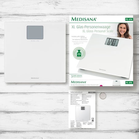 MEDISANA - Bilancia pesapersone XL in vetro - 40547 - Batterie incluse