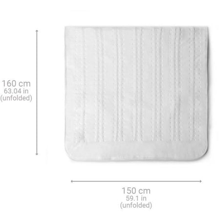 Topmelas riscaldata da mezisana king size - Hu 676 xxl - 2 elementi di controllo, 150 x 160 cm, 4 impostazioni di temperatura, lavabili
