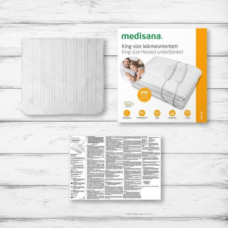 Topmelas riscaldata da mezisana king size - Hu 676 xxl - 2 elementi di controllo, 150 x 160 cm, 4 impostazioni di temperatura, lavabili