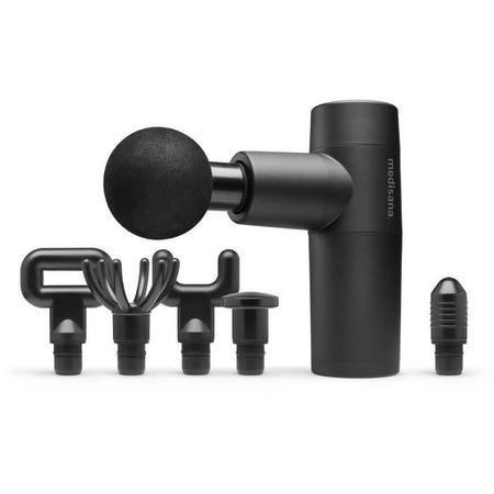 Pistola per massaggio - MEDISANA - 5 livelli di percussione - 7,4 V - Nera