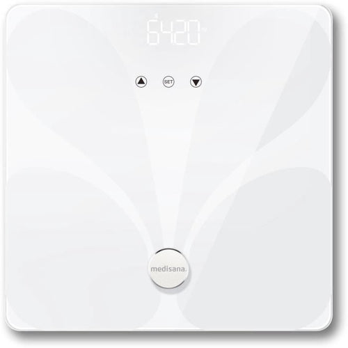 Bilancia da bagno - Medisana - BS 412-99658 - Elettronica connessa - Misuratore di impedenza - Massa muscolare e massa ossea - 180 kg max