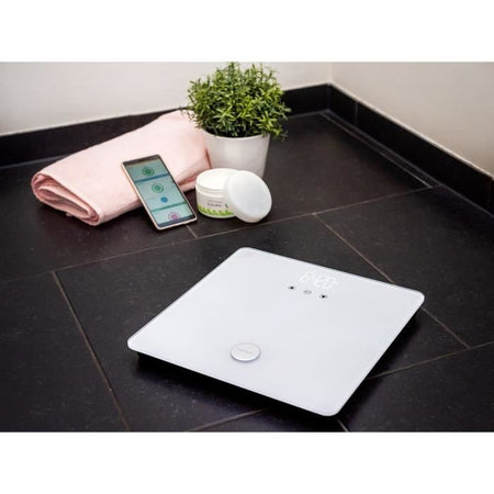 Bilancia da bagno - Medisana - BS 412-99658 - Elettronica connessa - Misuratore di impedenza - Massa muscolare e massa ossea - 180 kg max