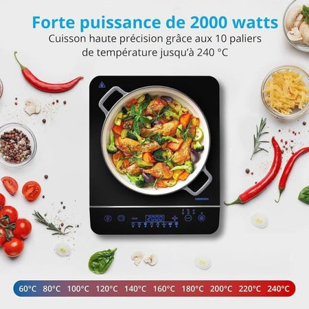 Piano cottura a induzione da libera installazione - MEDION - MD 17595 - 1 fuoco - L 29 x P 36 cm