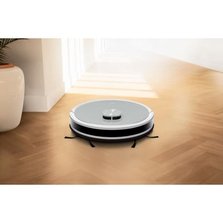 MEDION X21 SW - Robot Aspirapolvere con Stazione di Scarico - Navigazione Laser - Potenza 3000 Pa