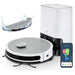 MEDION X21 SW - Robot Aspirapolvere con Stazione di Scarico - Navigazione Laser - Potenza 3000 Pa