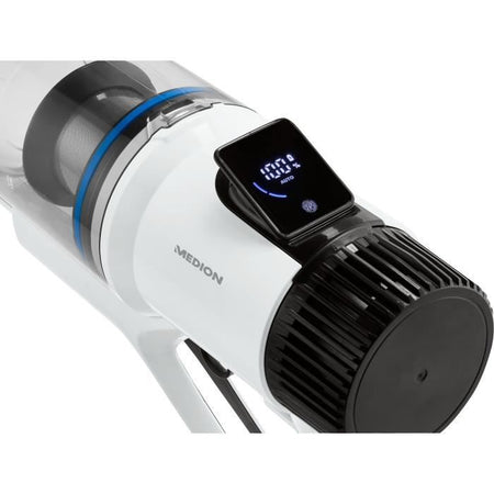 MEDION P400 W - Scopa Senza Fili - Potenza di Aspirazione 26 kPa - Filtro HEPA - Accessori Integrati - 3 Livelli di Potenza