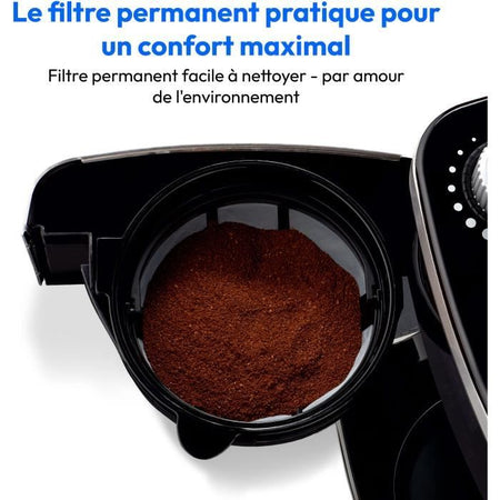 Macchina per caffè filtro digitale con macinacaffè - MEDION - 1000W - 1,5L - Argento