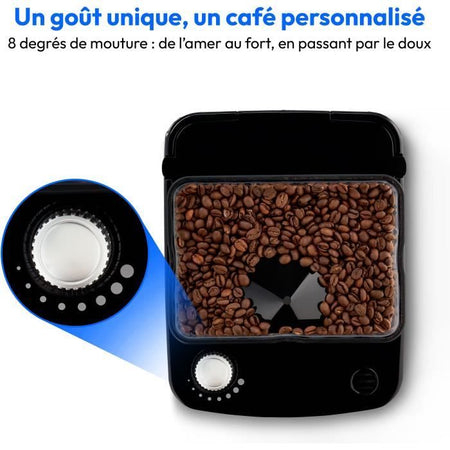 Macchina per caffè filtro digitale con macinacaffè - MEDION - 1000W - 1,5L - Argento