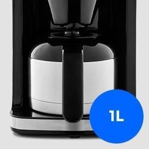 Macchina per caffè filtro digitale isolata con macinacaffè - MEDION - 1000W - 1,0L - Argento