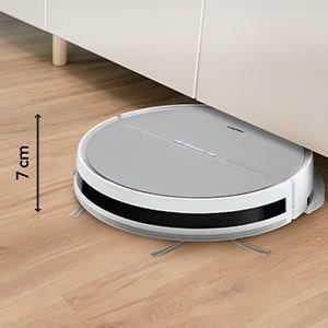 MEDION E35 - Robot Aspirapolvere - Potenza di aspirazione 2000Pa - Navigazione giroscopica - 2 spazzole laterali e Sensore a muro