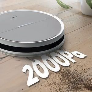 MEDION E35 - Robot Aspirapolvere - Potenza di aspirazione 2000Pa - Navigazione giroscopica - 2 spazzole laterali e Sensore a muro