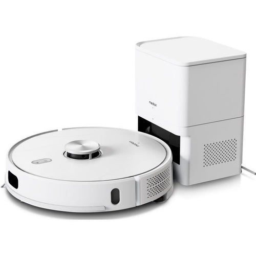 MEDION X41 SW+ - Robot aspirapolvere con stazione di svuotamento - 200 min - Aspirazione potente da 8000 Pa - Navigazione laser