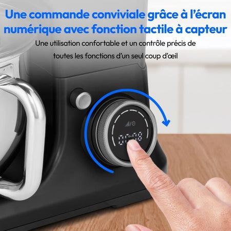 Robot da pasticceria - MEDION - MD18420 - 1200 W - 5 L - 8 velocità - Ciotola per gelato - Nero