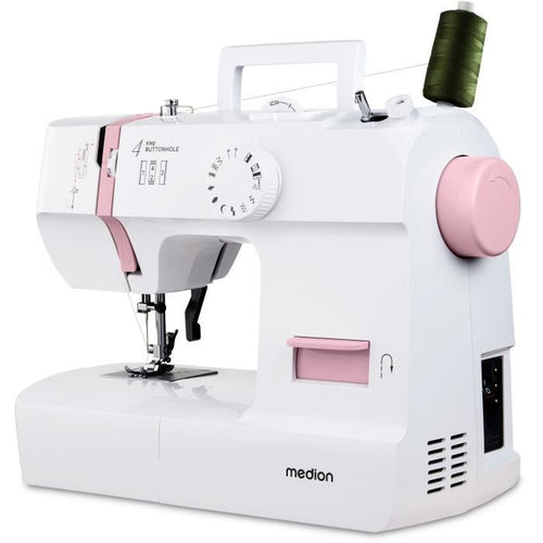 Macchina da cucire - MEDION - SM 70 - 71W - 12 punti - 700 giri/min - LED - Rosa