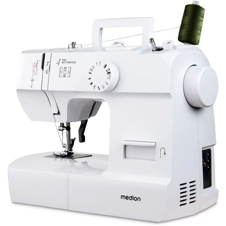 Macchina da cucire - MEDION - SM 70 - 71W - 12 punti - 700 giri/min - LED - Bianco