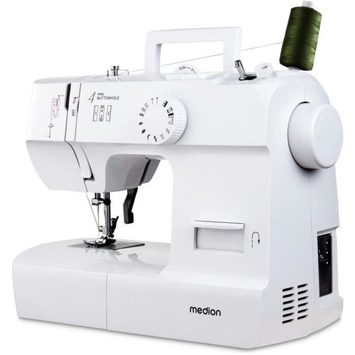 Macchina da cucire - MEDION - SM 70 - 71W - 12 punti - 700 giri/min - LED - Bianco