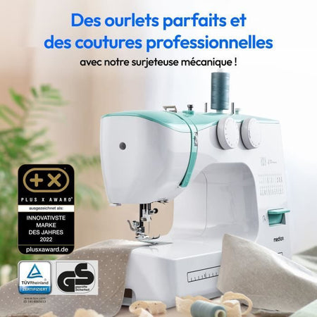 Macchina da cucire - MEDION - SM 60 - 62W - 24 punti + punti doppi - 700 giri/min - LED - Turchese