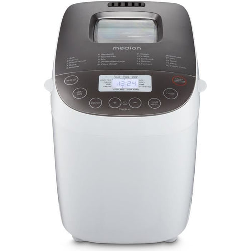 Macchina per il pane - MEDION - 50076798 - 950 W - 19 programmi - Hublot - Bianca