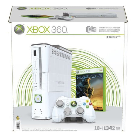 Set di costruzione - MEGA - Replica Xbox 360 - 1342 pezzi - Controller con LED - Per adulti