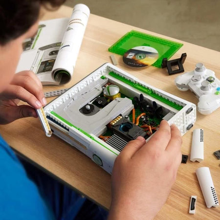 Set di costruzione - MEGA - Replica Xbox 360 - 1342 pezzi - Controller con LED - Per adulti
