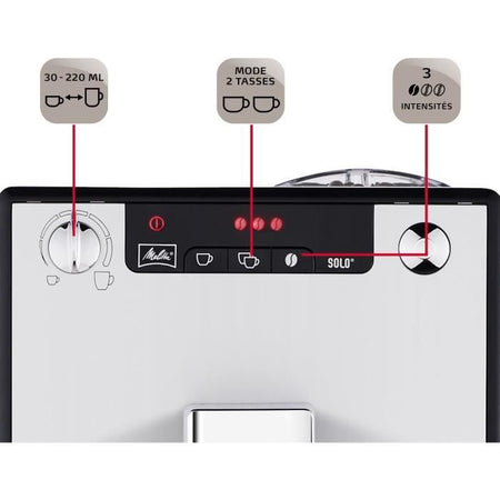 MELITTA E950-103 Macchina per espresso automatica con macinacaffè Caffeo Solo - Argento