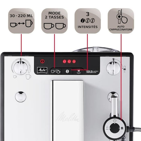 Melitta Coffee Machine - Solo & Perfect Milk E957-203 Silver