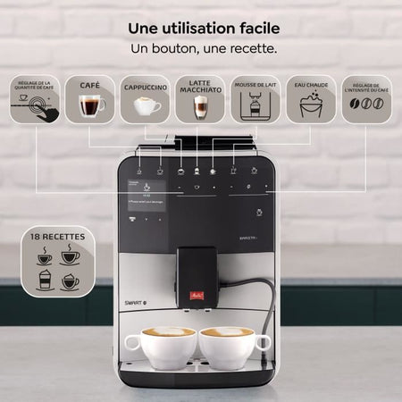 MELITA F831-101 Barista T Smart - Plateado (sin tanque de leche)