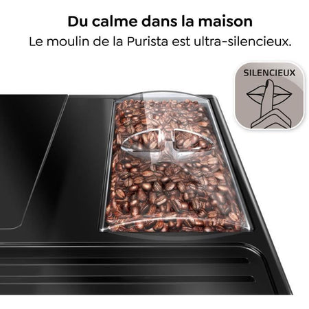 MELITTA F230-101 - Cafetera Purista - Espresso automático con molinillo de granos - 1450W - Tanque de agua 1,2L - Plata